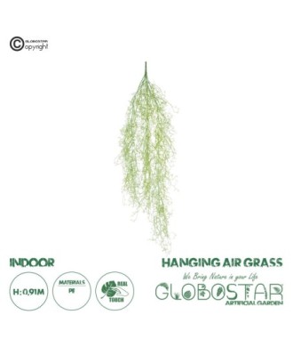 GloboStar® Artificial Garden HANGING AIR GRASS 20819 Τεχνητό Διακοσμητικό Κρεμαστό Φυτό Air Grass Μ22 x Π10 x Υ91cm